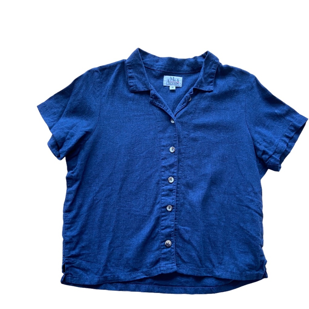 Me & Arrow Button Down Shirt Navy